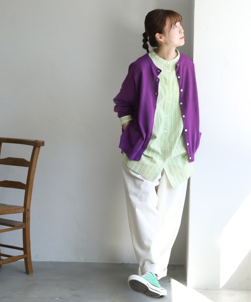 「soulberry」 ニットカーディガン M レッド レディース_画像3