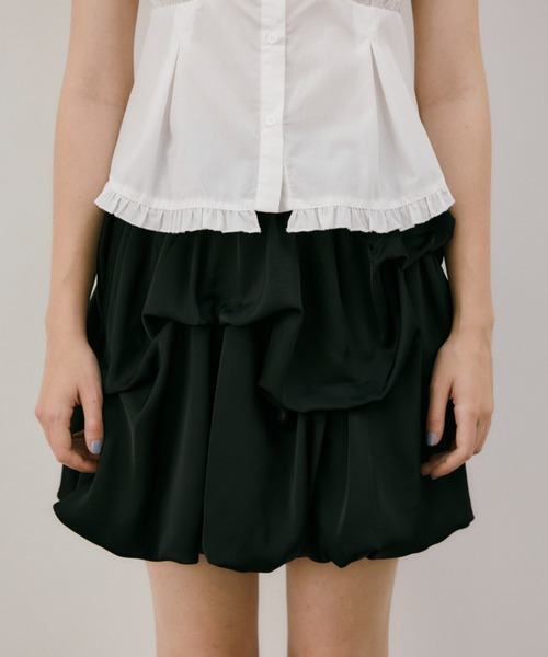 スカート tuck balloon mini skirt / タックバルーンスカート