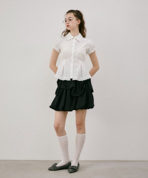 スカート tuck balloon mini skirt / タックバルーンスカート