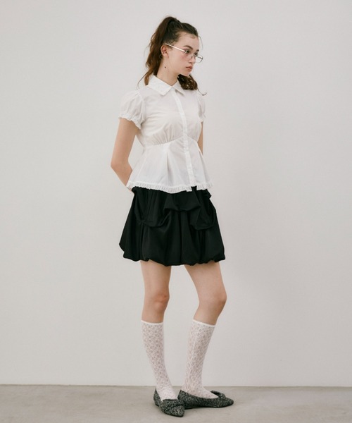 スカート tuck balloon mini skirt / タックバルーンスカート