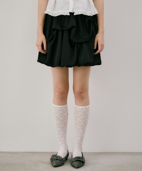 スカート tuck balloon mini skirt / タックバルーンスカート
