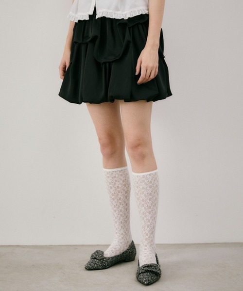 スカート tuck balloon mini skirt / タックバルーンスカート