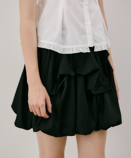 スカート tuck balloon mini skirt / タックバルーンスカート
