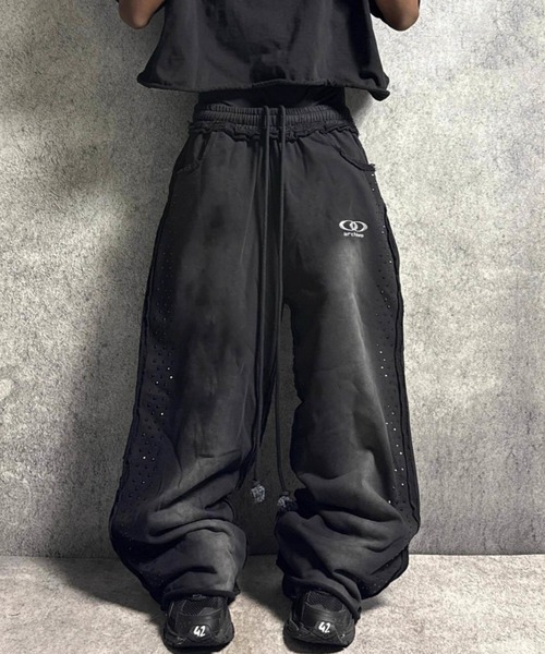 スウェットパンツ ジャージ Deadstarストレートワイドスウェットパンツ