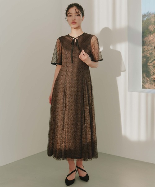 kaene（カエン） ドレス パイピングドットドレス 「結婚式 二次会