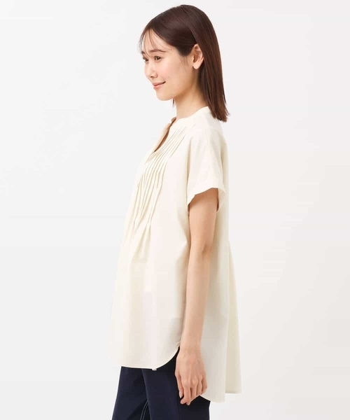 「MK MICHEL KLEIN」 半袖ブラウス 38 レモンイエロー レディース_画像4
