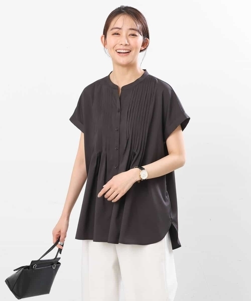「MK MICHEL KLEIN」 半袖ブラウス 38 レモンイエロー レディース_画像8