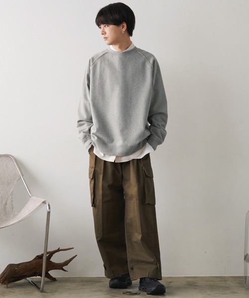 「WYM LIDNM」 スウェットカットソー M チャコール メンズ_画像7