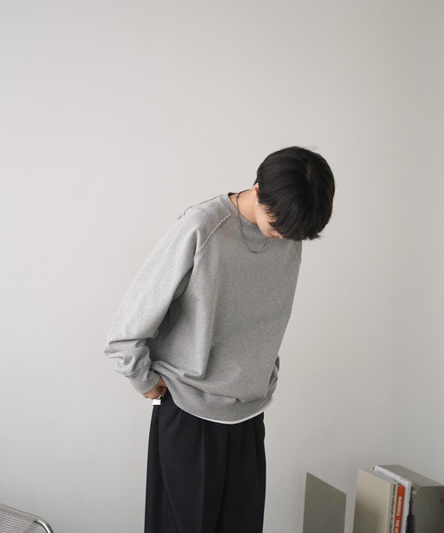 「WYM LIDNM」 スウェットカットソー M チャコール メンズ_画像8