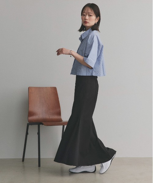「ad thie」 ロングスカート MEDIUM グリーン レディース_画像3