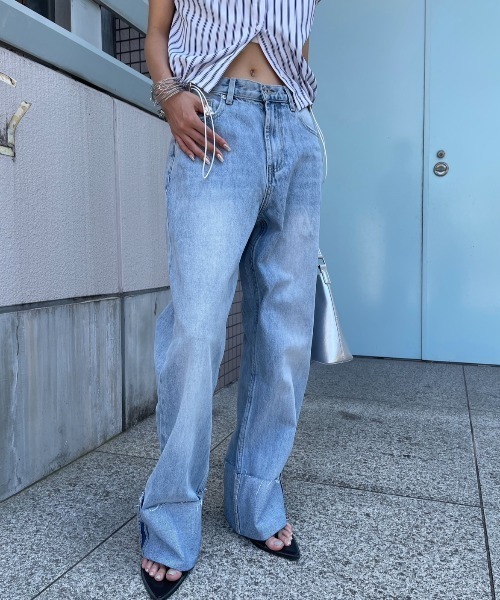 「AIC.」 デニムパンツ SMALL ダークブルー レディース_画像3