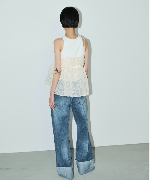 「AIC.」 デニムパンツ SMALL ダークブルー レディース_画像8