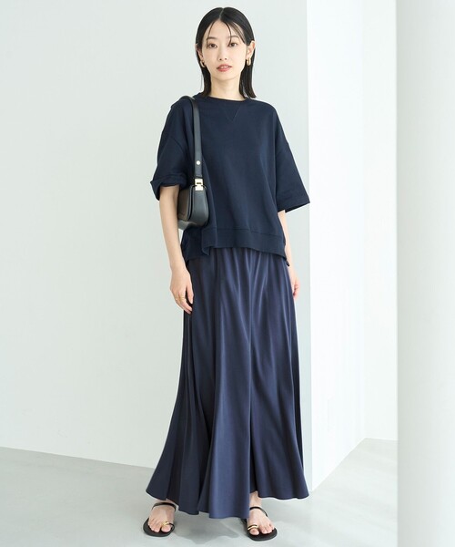 「UNFILO」 スウェットカットソー SMALL ネイビー レディース_画像4