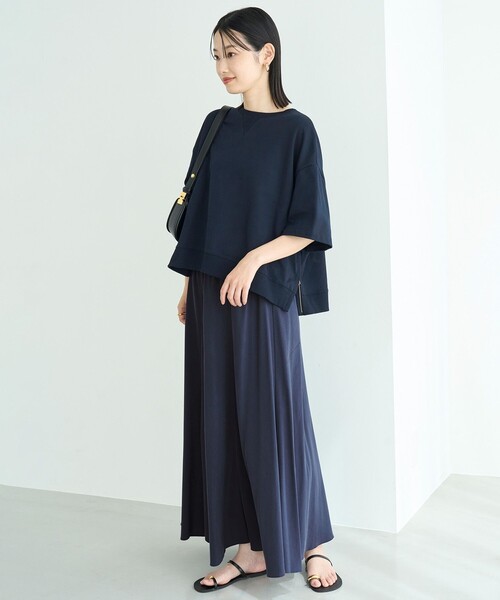 「UNFILO」 スウェットカットソー SMALL ネイビー レディース_画像5