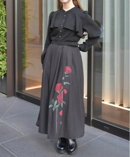 axes femme（アクシーズ ファム） ワンピース ローズプリント