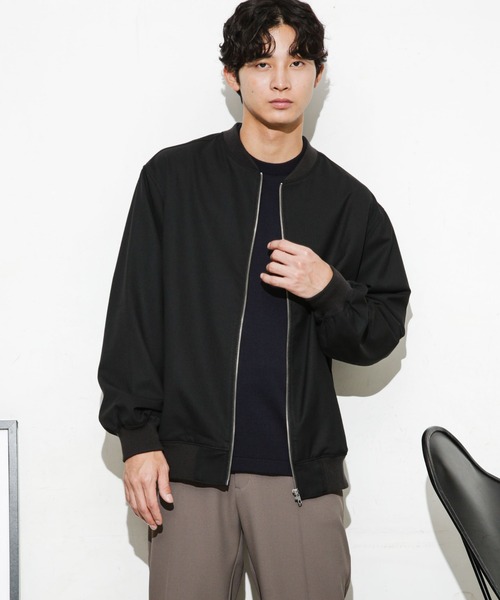 「NANO universe」 ブルゾン S チャコール メンズ_画像2