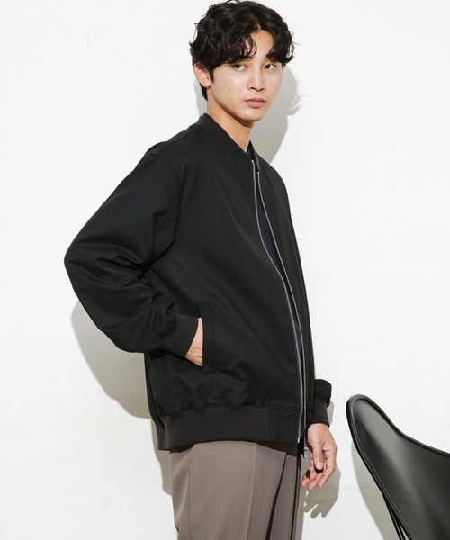 「NANO universe」 ブルゾン S チャコール メンズ_画像3