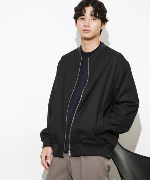 「NANO universe」 ブルゾン S チャコール メンズ_画像5