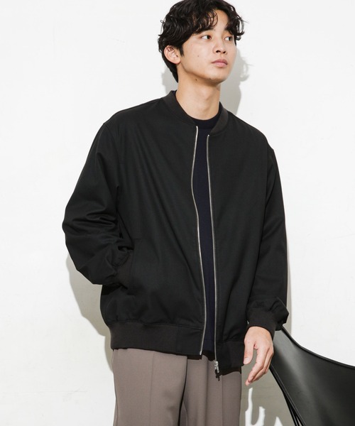 「NANO universe」 ブルゾン S チャコール メンズ_画像6