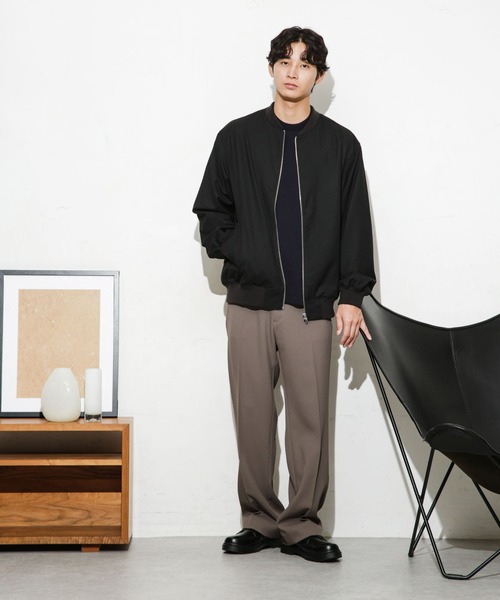 「NANO universe」 ブルゾン S チャコール メンズ_画像8