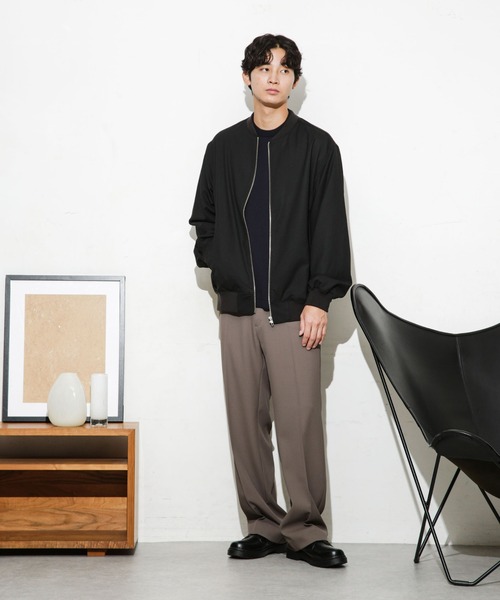 「NANO universe」 ブルゾン S チャコール メンズ_画像9