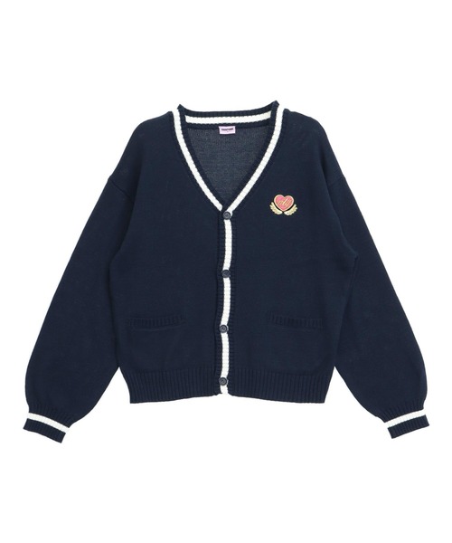 ANAP GiRL（アナップガール） カーディガン 刺繍入ラインニット