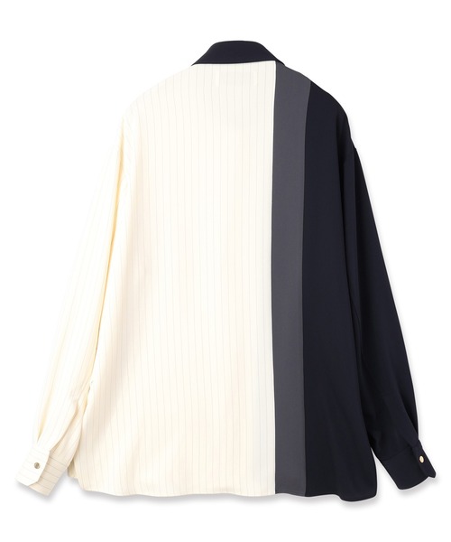 「CULLNI」 長袖シャツ 1 ブラック×ブルー メンズ_画像8