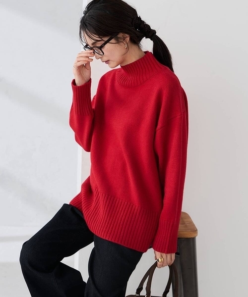 「a.v.v」 長袖ニット 36 パープル レディース_画像2