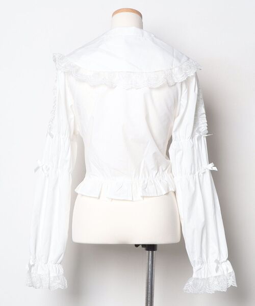 「DearMyLove」 長袖ブラウス 4L ホワイト レディース_画像2