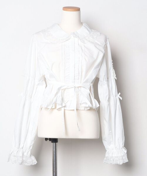 「DearMyLove」 長袖ブラウス 4L ホワイト レディース_画像4