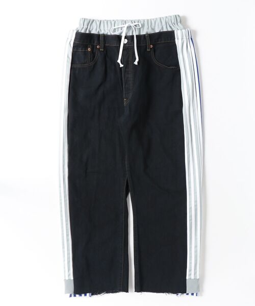 ジーンズ DISCOVERED ”newsed” Docking Layered Track Denim Pants メンズの画像