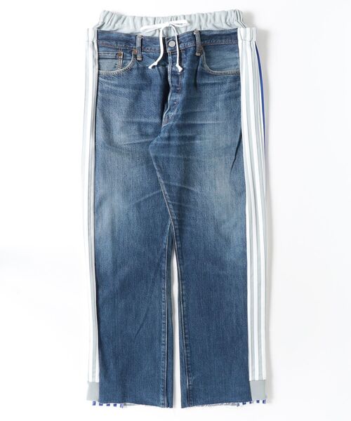 ジーンズ DISCOVERED ”newsed” Docking Layered Track Denim Pants メンズの画像