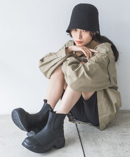 「JEANASIS」 ショートブーツ LARGE ブラック レディース_画像3