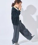 ワイドパンツ パンツ はくだけ今っぽい コクー...の詳細画像4