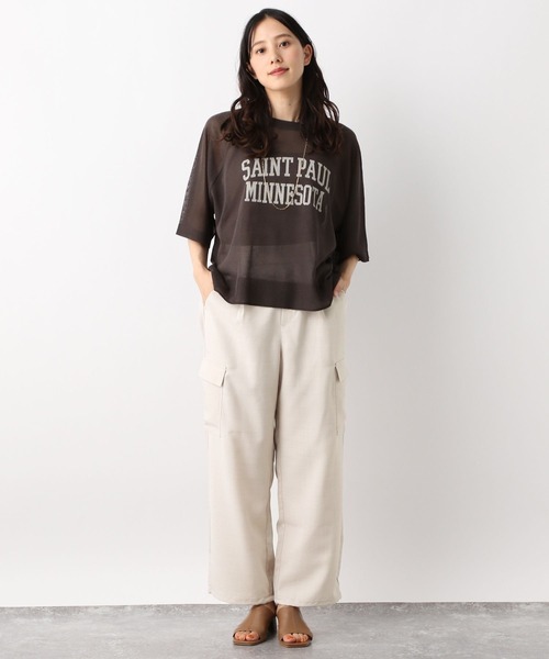 「GLOBAL WORK」 カーゴパンツ LARGE グレイッシュベージュ レディース_画像2