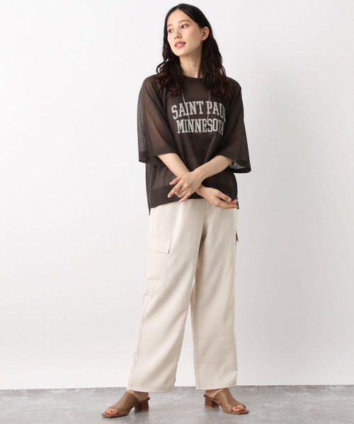 「GLOBAL WORK」 カーゴパンツ LARGE グレイッシュベージュ レディース_画像3