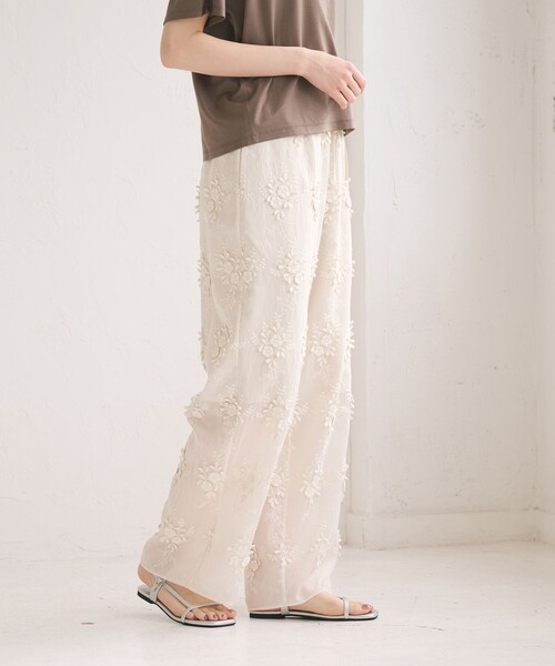 y…♡ セルロースナイロン エンブロイダリーパンツ BEAUTY＆YOUTH UNITED ARROWS パンツ セルロースナイロン エンブロイ