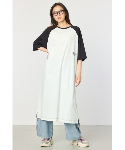 「RODEO CROWNS WIDE BOWL」 7分袖ワンピース FREE ブラック レディース_画像2