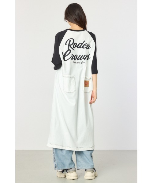 「RODEO CROWNS WIDE BOWL」 7分袖ワンピース FREE ブラック レディース_画像5