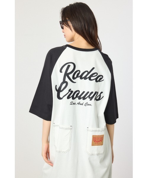 「RODEO CROWNS WIDE BOWL」 7分袖ワンピース FREE ブラック レディース_画像7