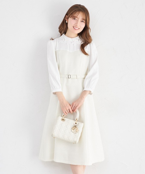 tocco closet（トッコ クローゼット） ワンピース フラワーレース襟