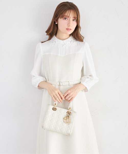 tocco closet（トッコ クローゼット） ワンピース フラワーレース襟