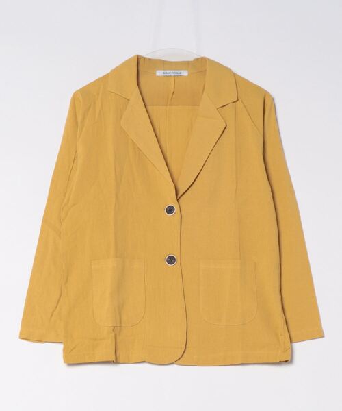 「BLANC FICELLE」 テーラードジャケット M ブルー レディース_画像8