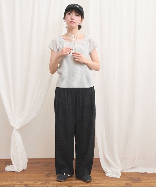 ワイドパンツ パンツ commm pants レディースの画像