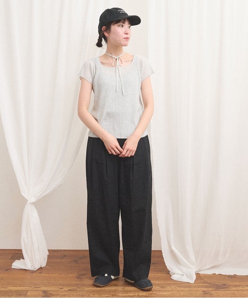 ワイドパンツ パンツ commm pants レディースの画像