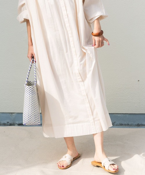 「URBAN RESEARCH DOORS」 長袖ワンピース MEDIUM オフホワイト レディースの画像