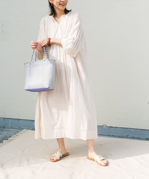 「URBAN RESEARCH DOORS」 長袖ワンピース MEDIUM オフホワイト レディースの画像