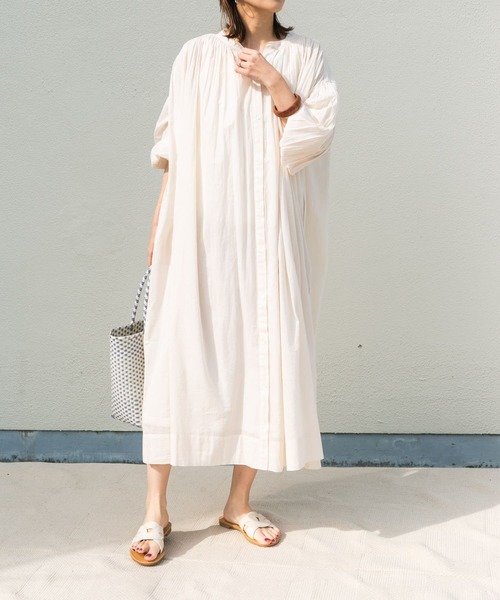 「URBAN RESEARCH DOORS」 長袖ワンピース MEDIUM オフホワイト レディースの画像
