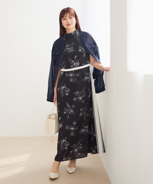 パネルスカーフ ワンピース Andemiu（アンデミュウ） ワンピース パネルスカーフガラワンピース
