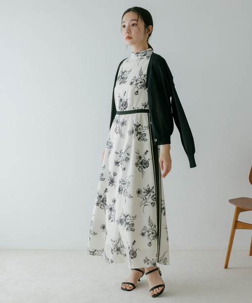 パネルスカーフ ワンピース Andemiu（アンデミュウ） ワンピース パネルスカーフガラワンピース